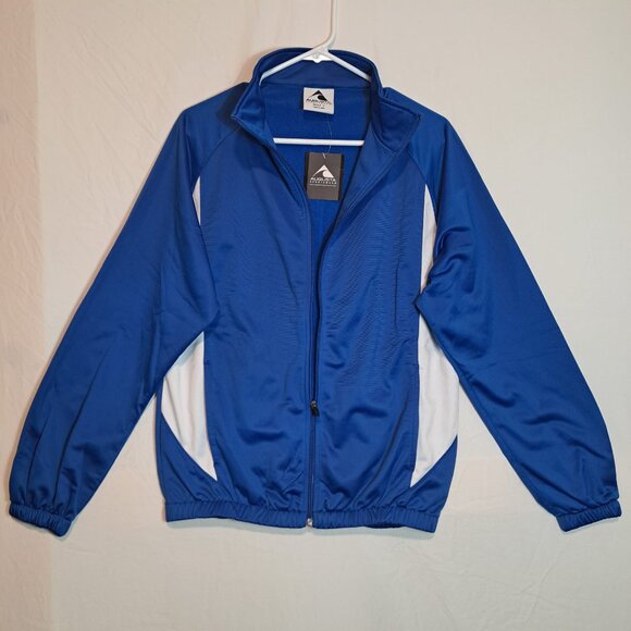 Mens "AUGUSTA SPORTSWEAR" brushed tricot Blue full zip jacket‎ sz Small NWT - Picture 2 of 8